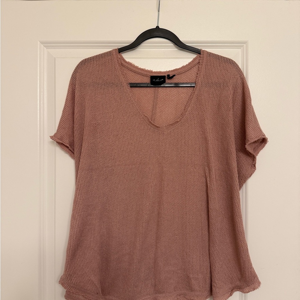 Urban Outfitters Mauve Short Sleeve Knit Top